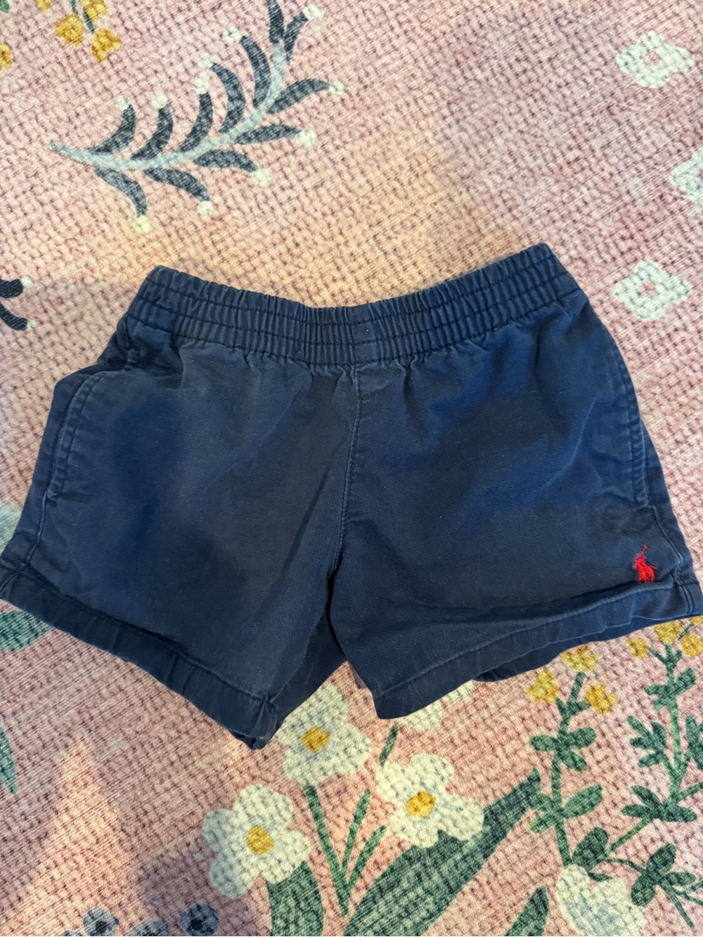 Polo by Ralph Lauren Navy Kids Cotton Elastic-Waist Shorts